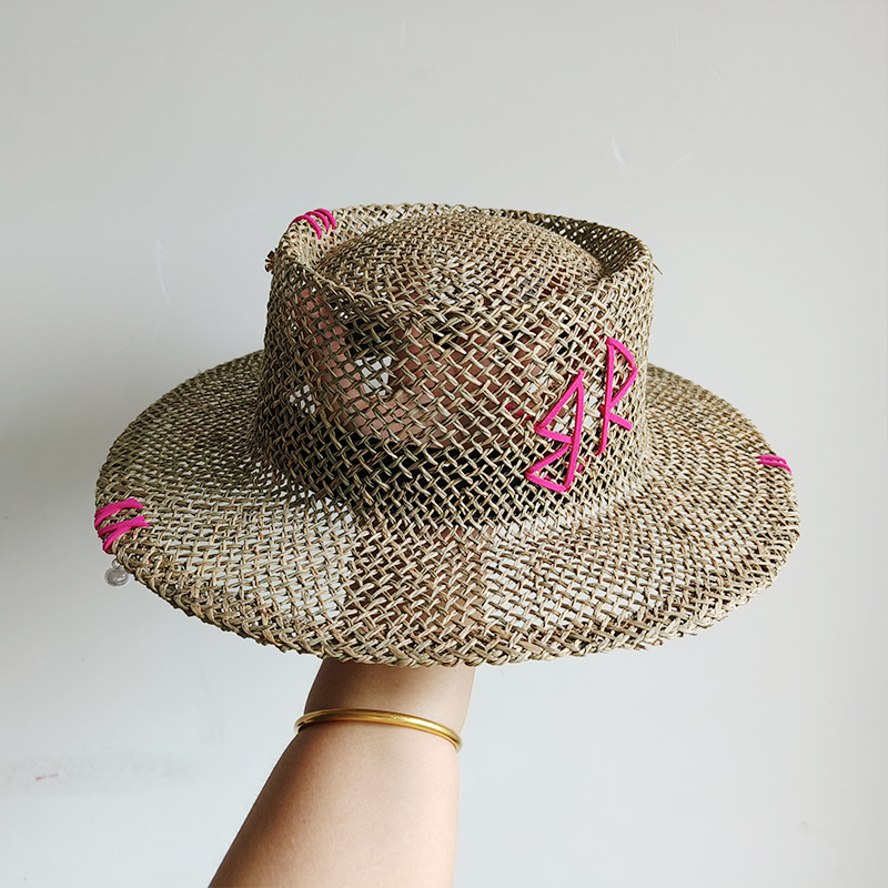 Bucket Hat Straw - Designer French Elegant Women's Summer RB