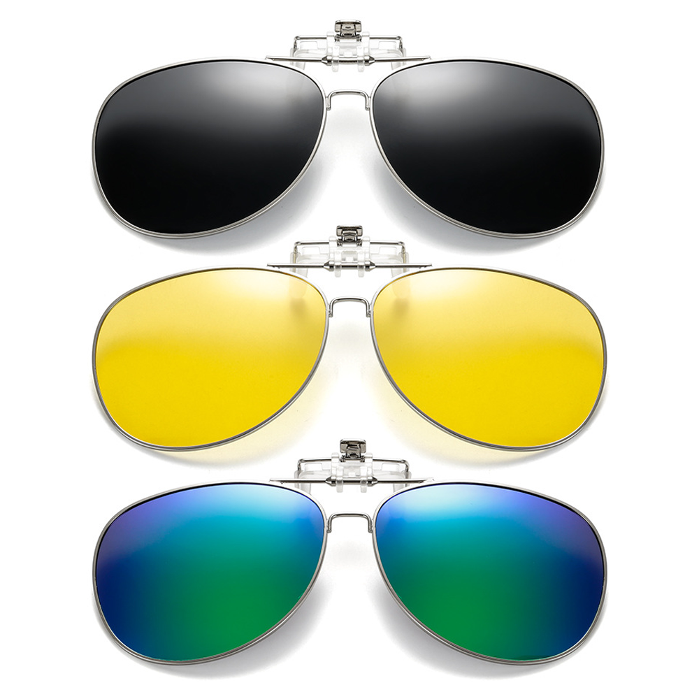 Sunglasses Aviator Polarized - VIVIBEE Aviation Flip Up Clip on