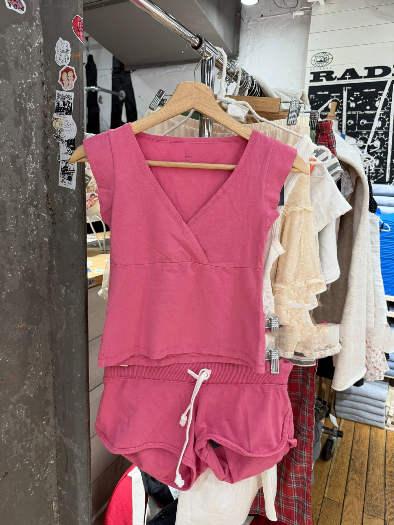 New Rose Pink Cotton Short Pan - Short Linen Drawstring incelemesi ve fiyatı