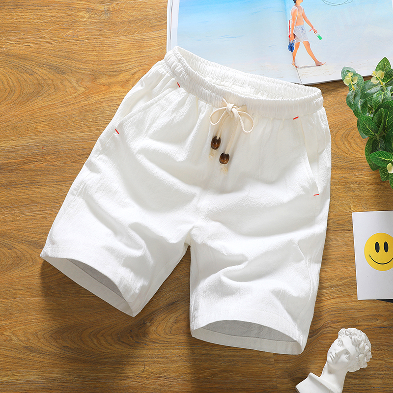 Brand men's summer fashion sol - Short Linen Drawstring incelemesi ve fiyatı