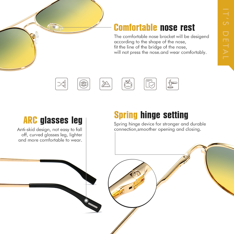 Photochromic Sunglasses Men Po - Sunglasses Aviator Polarized incelemesi ve fiyatı