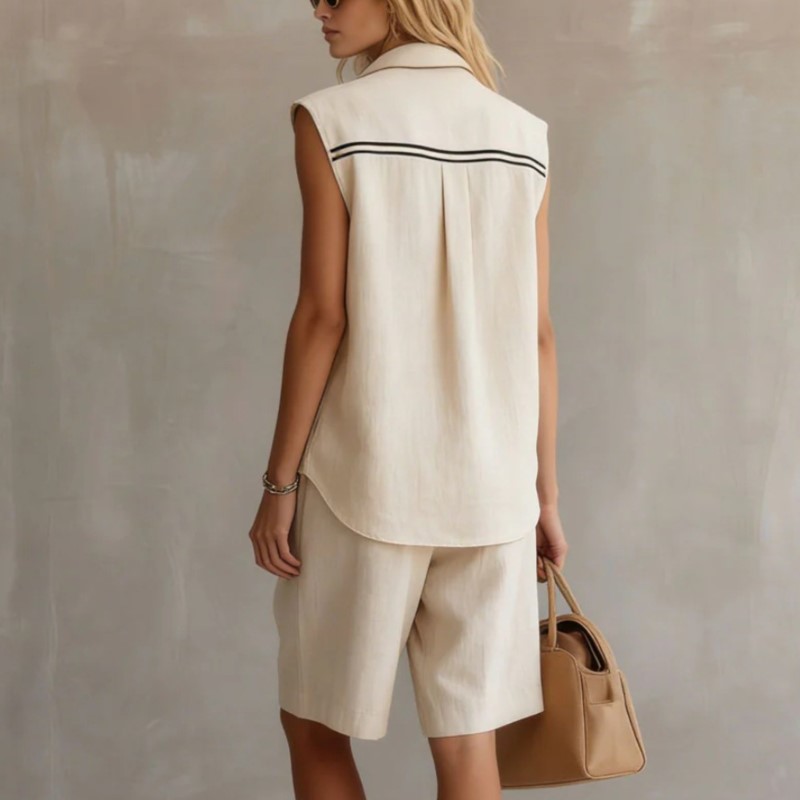 Summer Fashion Solid Linen Ble - Shirt Camp Collar incelemesi ve fiyatı