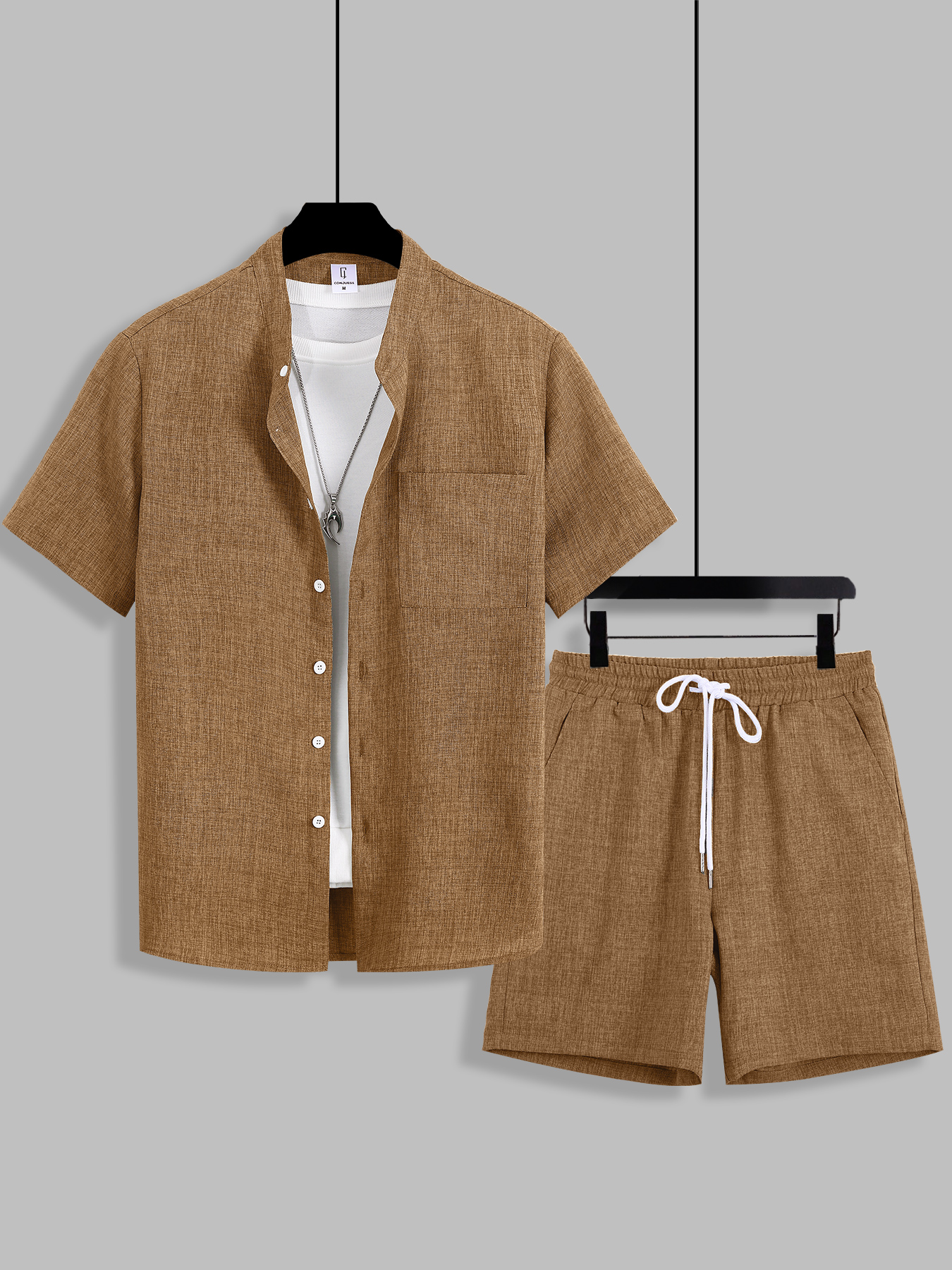 Summer Men's Cotton Linen Text - Linen Shirt Breathable incelemesi ve fiyatı