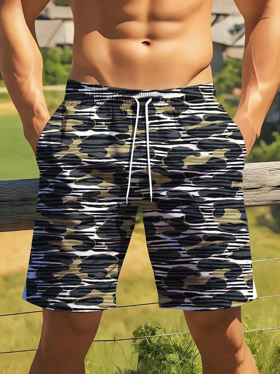Mens Camouflage Print Swim Tru - Swim Trunk Quick Dry incelemesi ve fiyatı