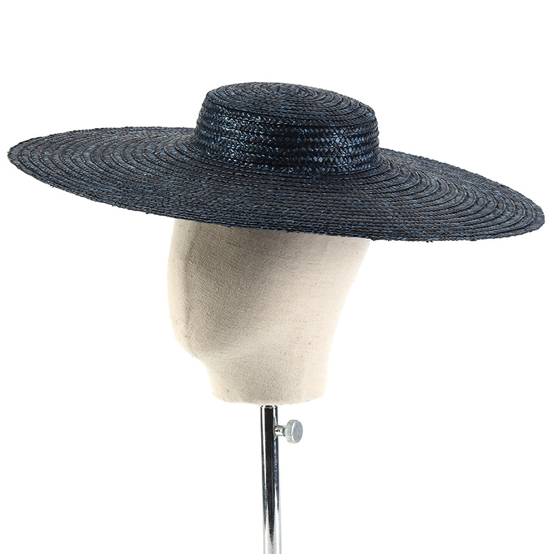 15cm Wide Brim Straw Hat Flat  - Bucket Hat Straw incelemesi ve fiyatı
