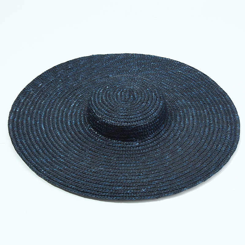 15cm Wide Brim Straw Hat Flat  - Bucket Hat Straw incelemesi ve fiyatı