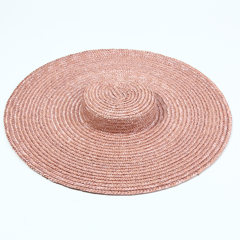 15cm Wide Brim Straw Hat Flat  - Bucket Hat Straw incelemesi ve fiyatı