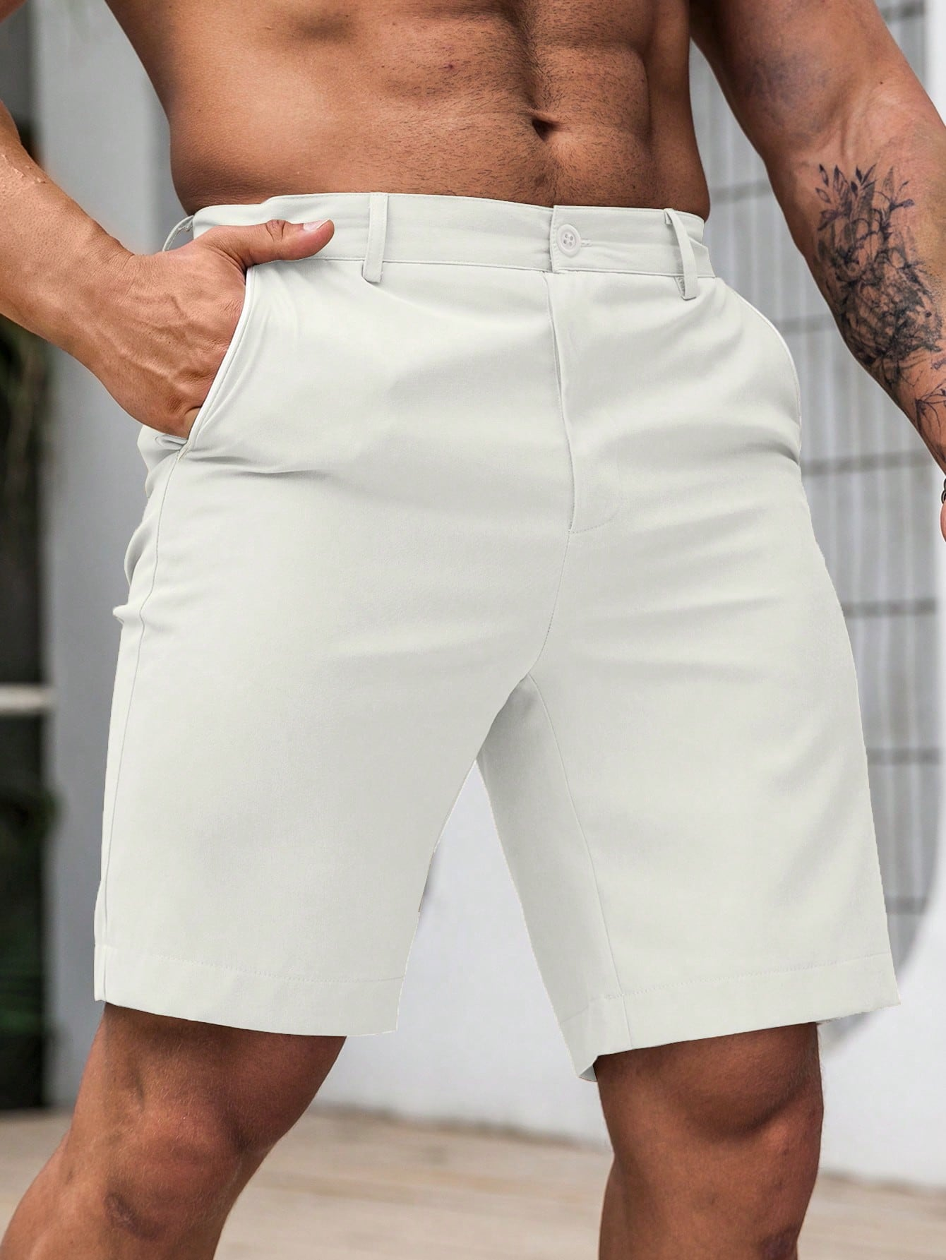 Men's Solid Chino Casual Short - Shorts Chino Slim incelemesi ve fiyatı