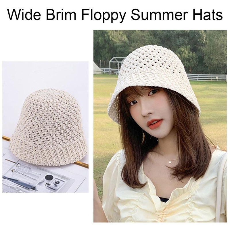New Girls Sun Hat Wide Brim Fl - Bucket Hat Straw incelemesi ve fiyatı