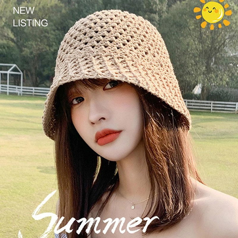 New Girls Sun Hat Wide Brim Fl - Bucket Hat Straw incelemesi ve fiyatı