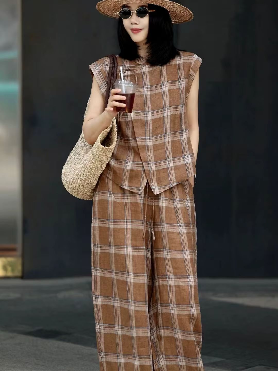 Fashionable stylish high-end l - Short Linen Drawstring incelemesi ve fiyatı