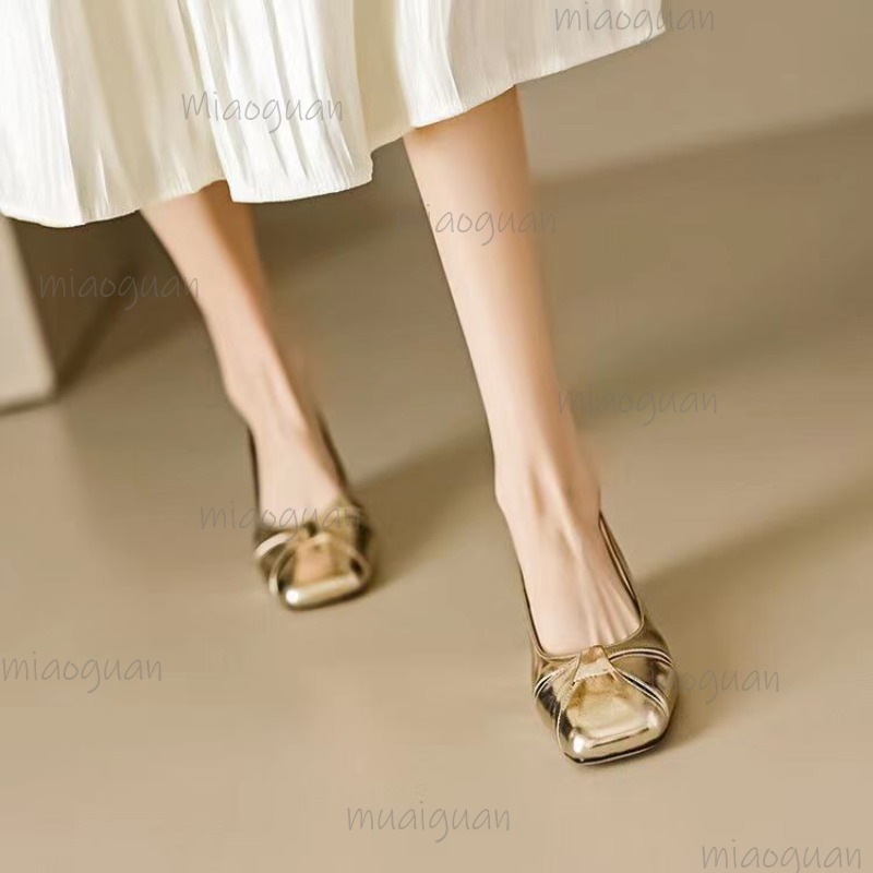 Cover Toe Low Heel Pumps Women - Casual Sandal Leather incelemesi ve fiyatı