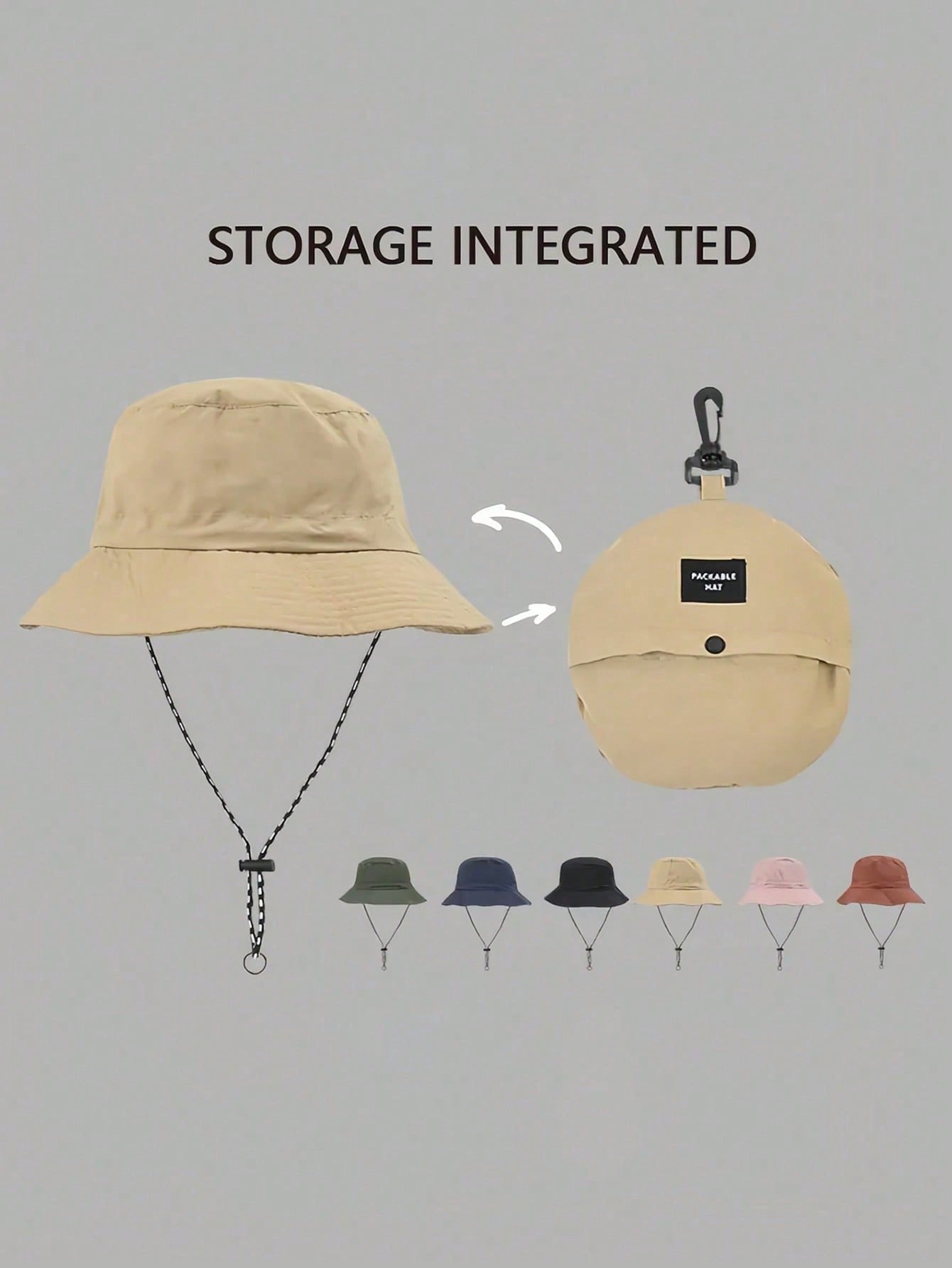 1 Pc Waterproof Bucket Hat, Fo - Packable Hat Nylon incelemesi ve fiyatı