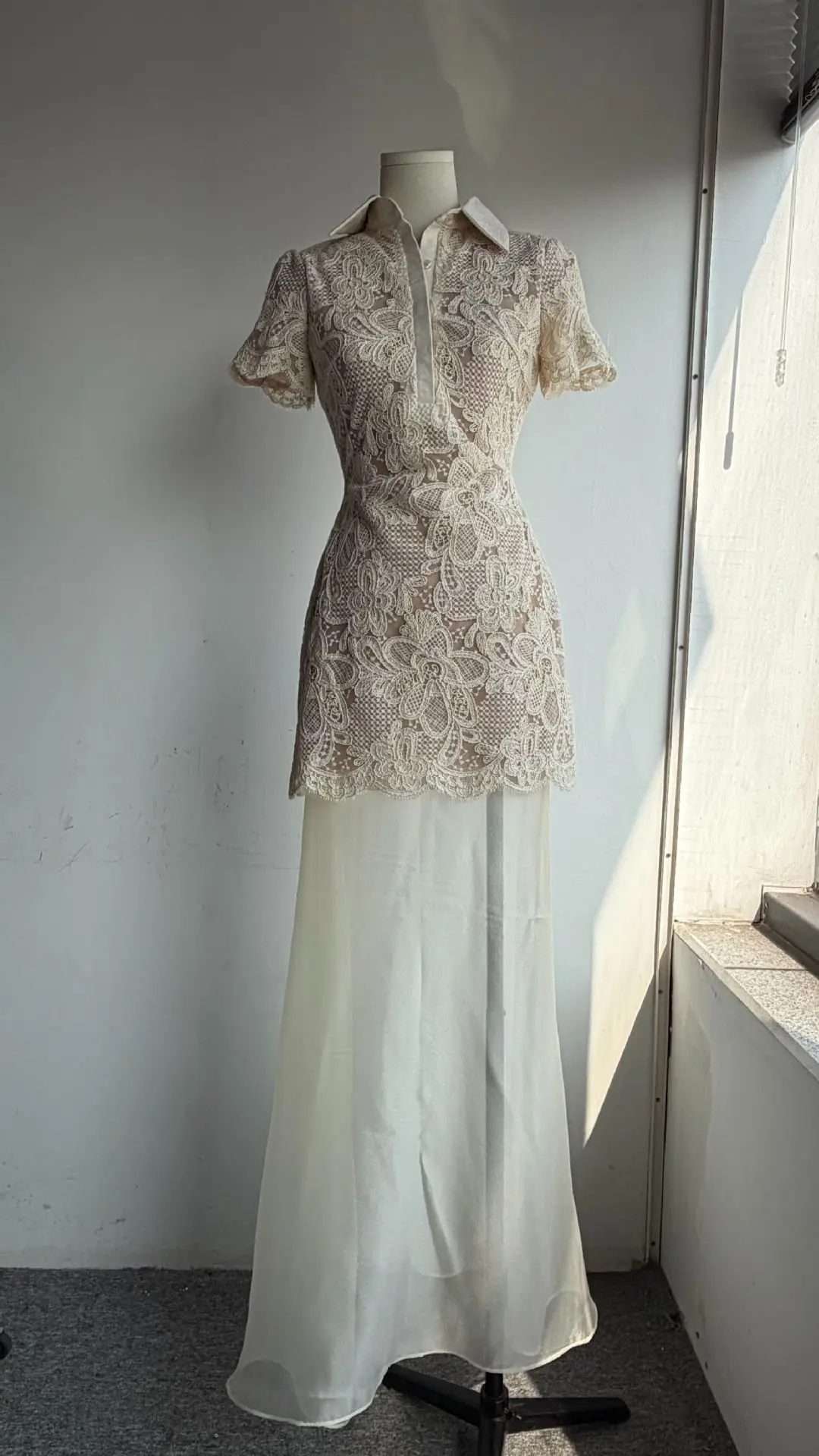 Vintage High Collar Short Slee - Resort Shirt Floral incelemesi ve fiyatı