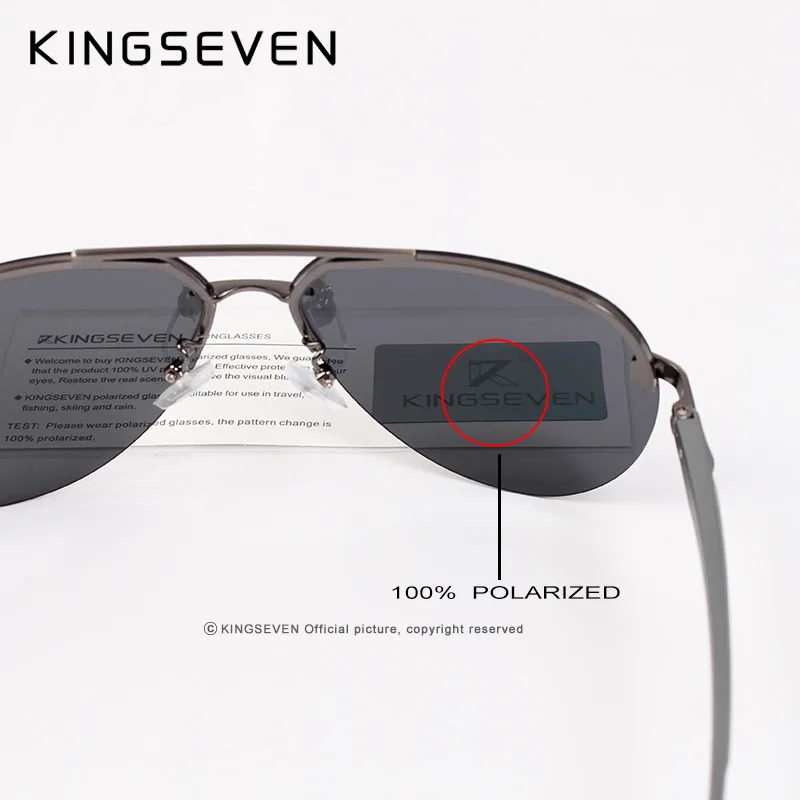 KINGSEVEN  Rimless Pilot Sungl - Sunglasses Aviator Polarized incelemesi ve fiyatı