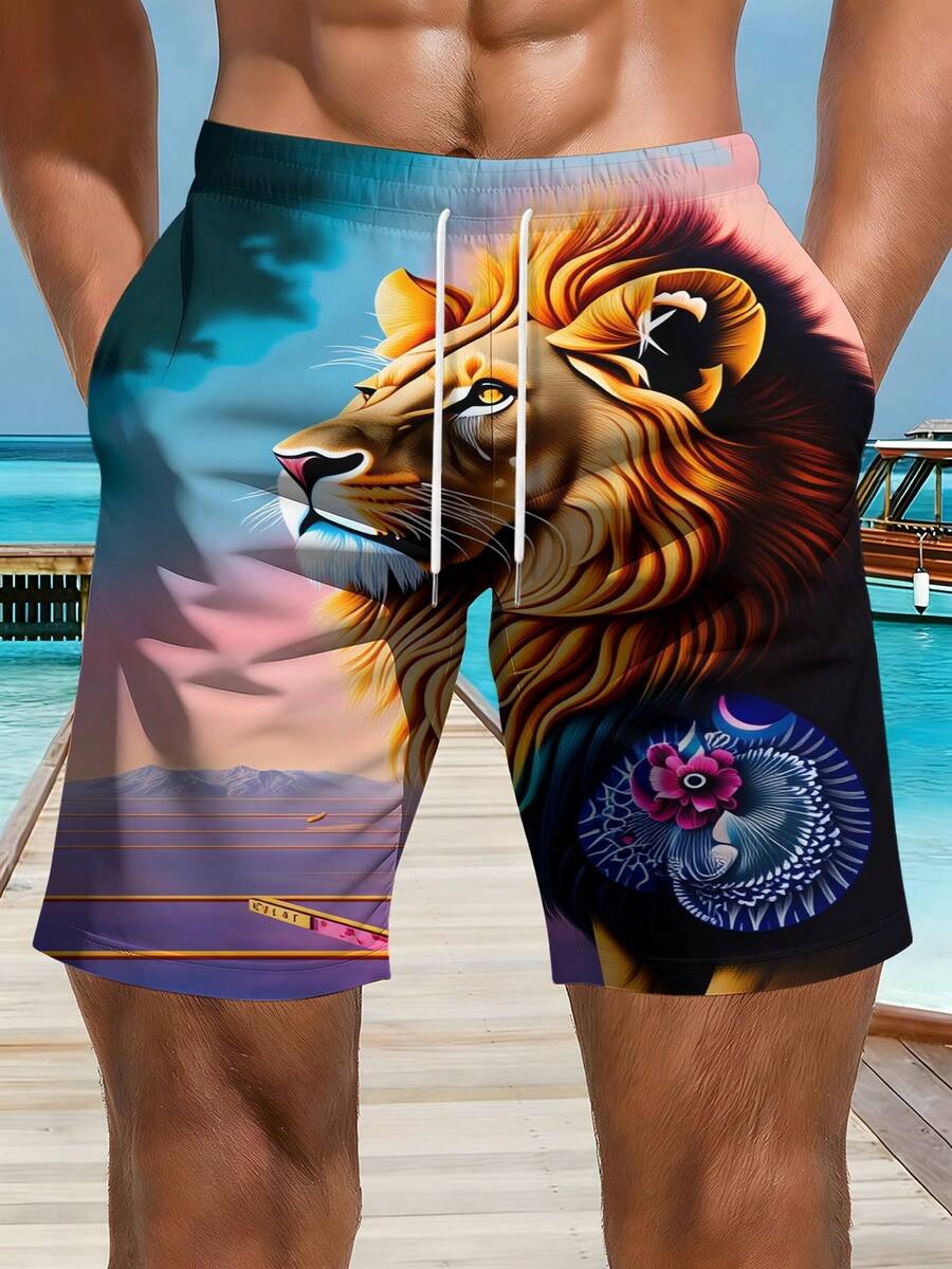 Mens Beach Shorts 3D Print Lio - Swim Trunk Quick Dry incelemesi ve fiyatı