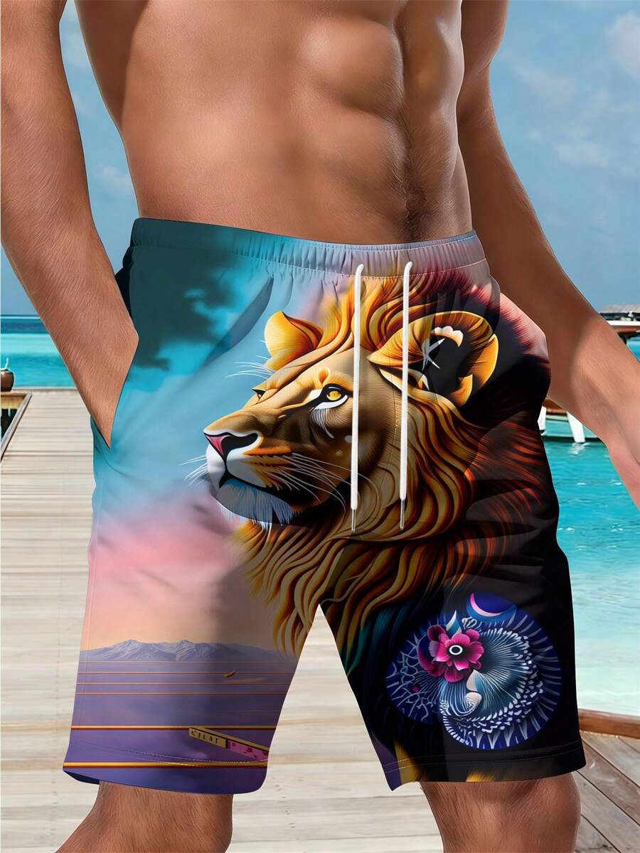 Mens Beach Shorts 3D Print Lio - Swim Trunk Quick Dry incelemesi ve fiyatı