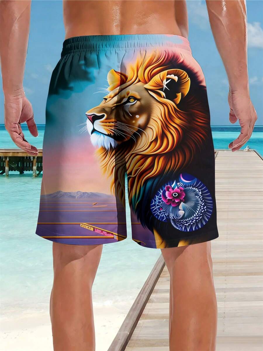 Mens Beach Shorts 3D Print Lio - Swim Trunk Quick Dry incelemesi ve fiyatı
