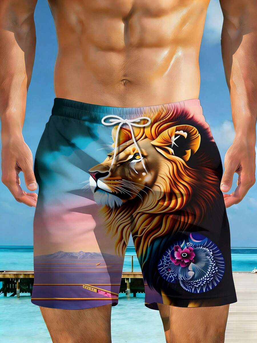 Mens Beach Shorts 3D Print Lio - Swim Trunk Quick Dry incelemesi ve fiyatı