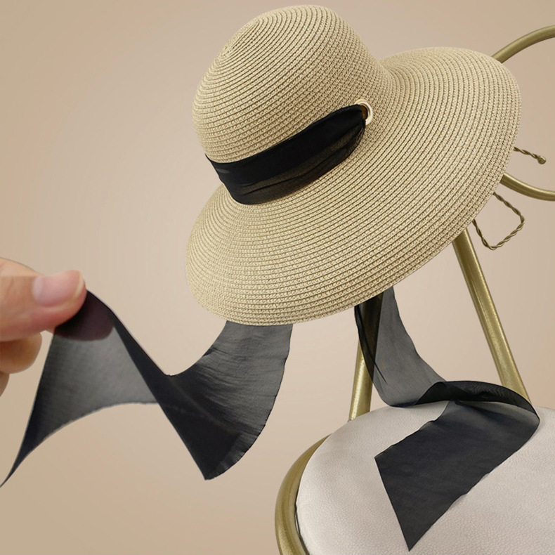 French Summer Elegant Long Rib - Bucket Hat Straw incelemesi ve fiyatı