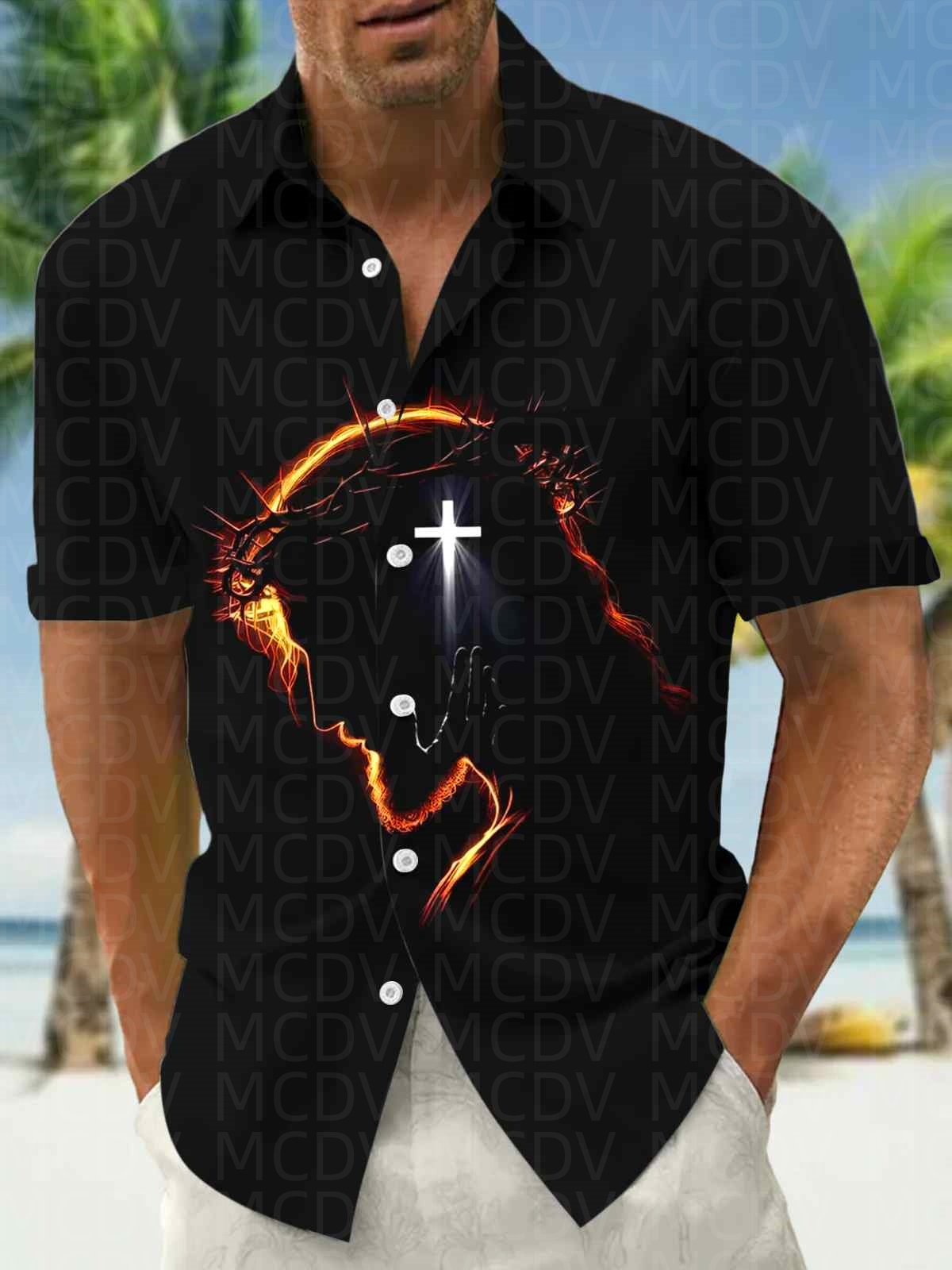 Insects Pattern Men's Hawaiian - Shirt Camp Collar incelemesi ve fiyatı