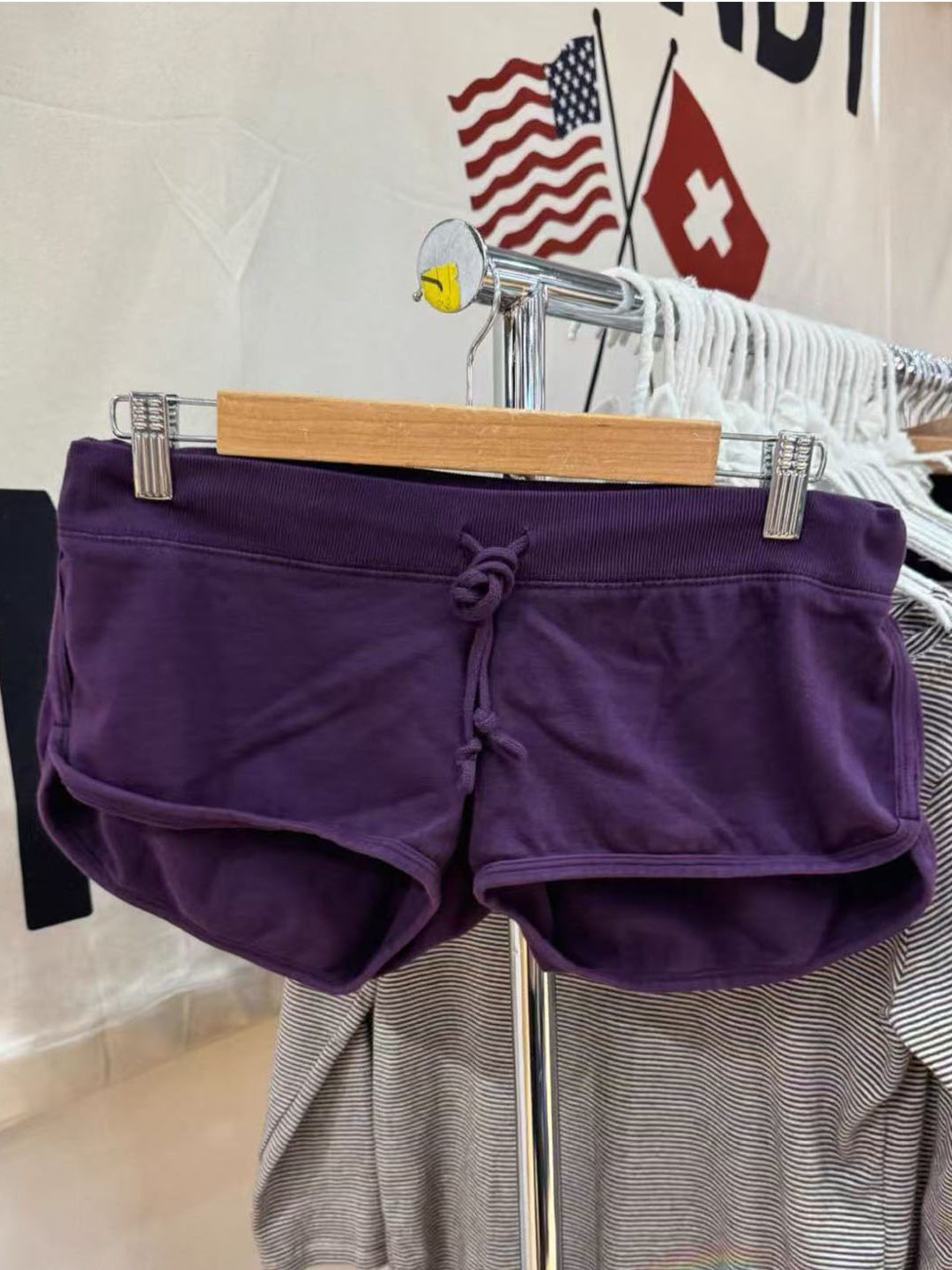 Purple Cotton Short Pant Women - Short Linen Drawstring incelemesi ve fiyatı