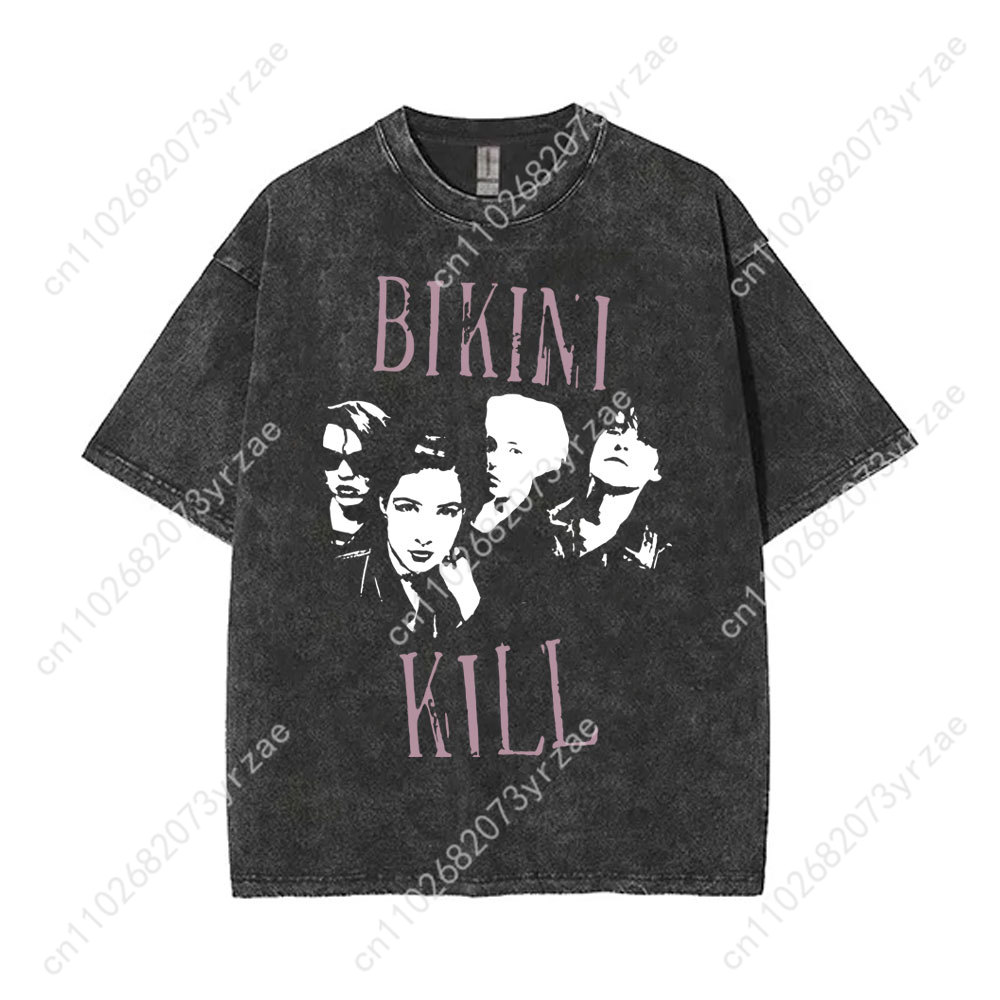 Bikini Kill Retro Wash Tshirt  - Linen Shirt Breathable incelemesi ve fiyatı
