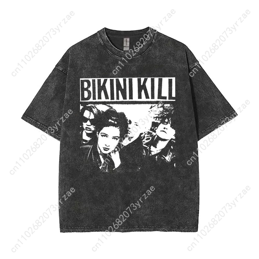 Bikini Kill Retro Wash Tshirt  - Linen Shirt Breathable incelemesi ve fiyatı