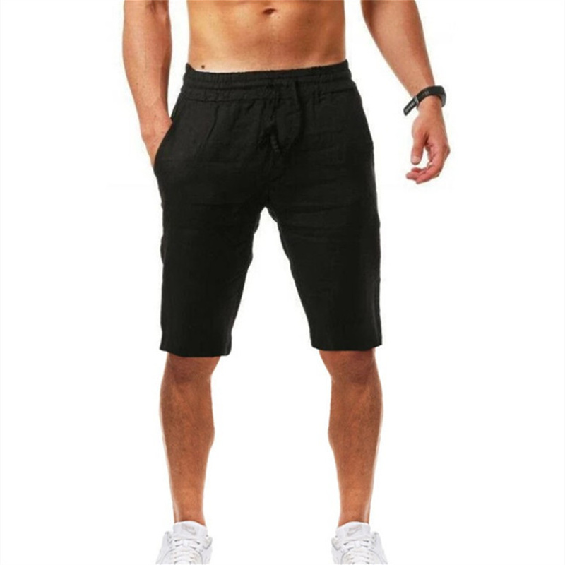 2026 Summer Men's Shorts Cotto - Short Linen Drawstring incelemesi ve fiyatı