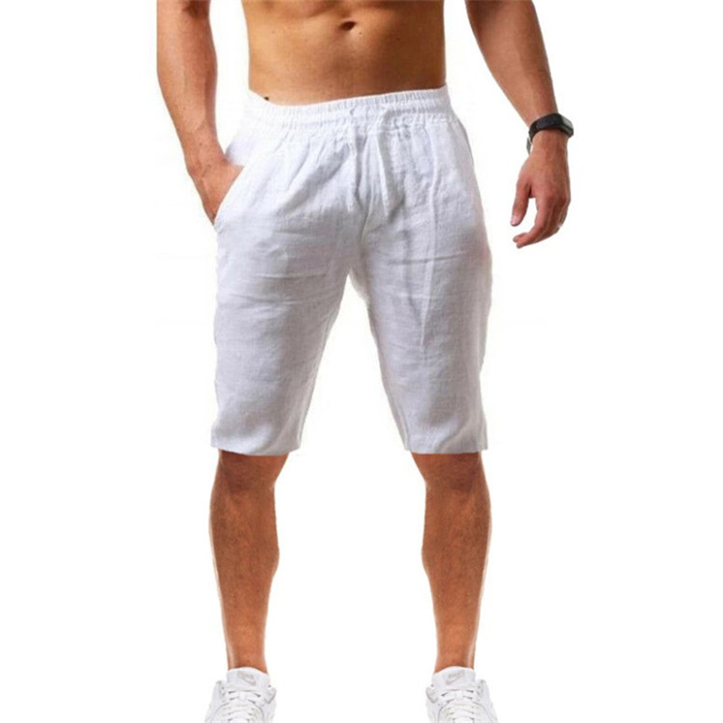 2026 Summer Men's Shorts Cotto - Short Linen Drawstring incelemesi ve fiyatı