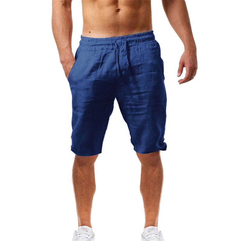 2026 Summer Men's Shorts Cotto - Short Linen Drawstring incelemesi ve fiyatı