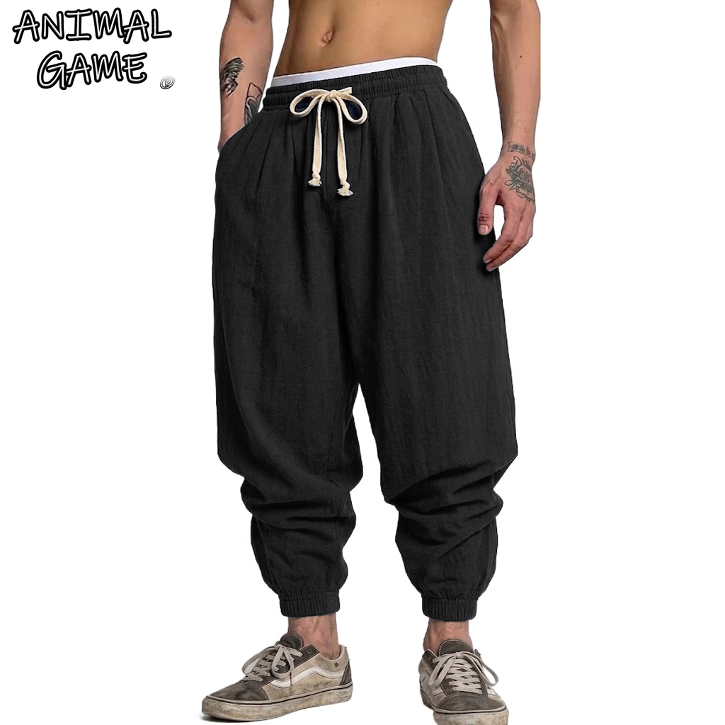 Korean Cotton Linen Trousers A - Short Linen Drawstring incelemesi ve fiyatı