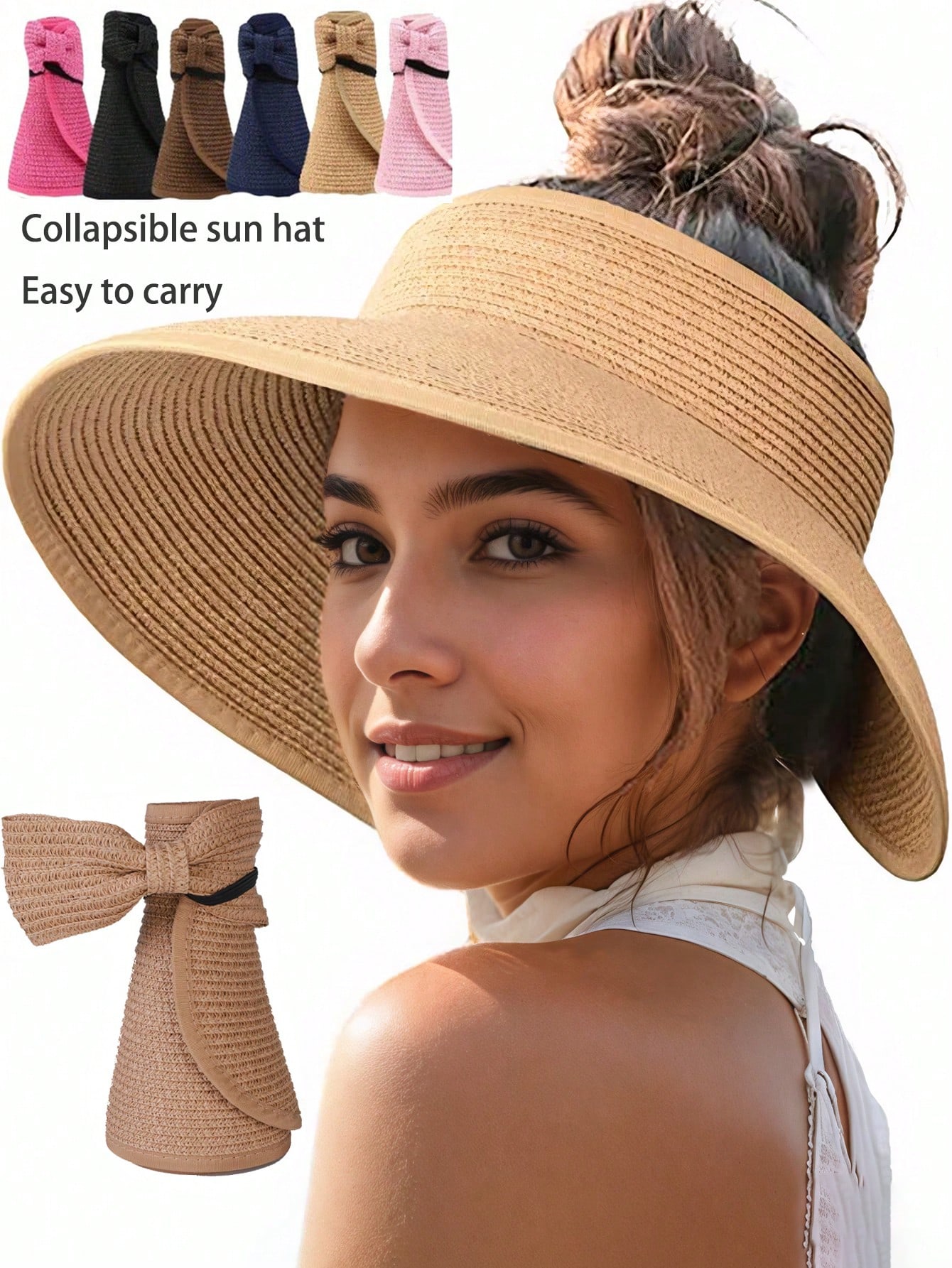Sun Visor Hats For Women Wide  - Packable Hat Nylon incelemesi ve fiyatı