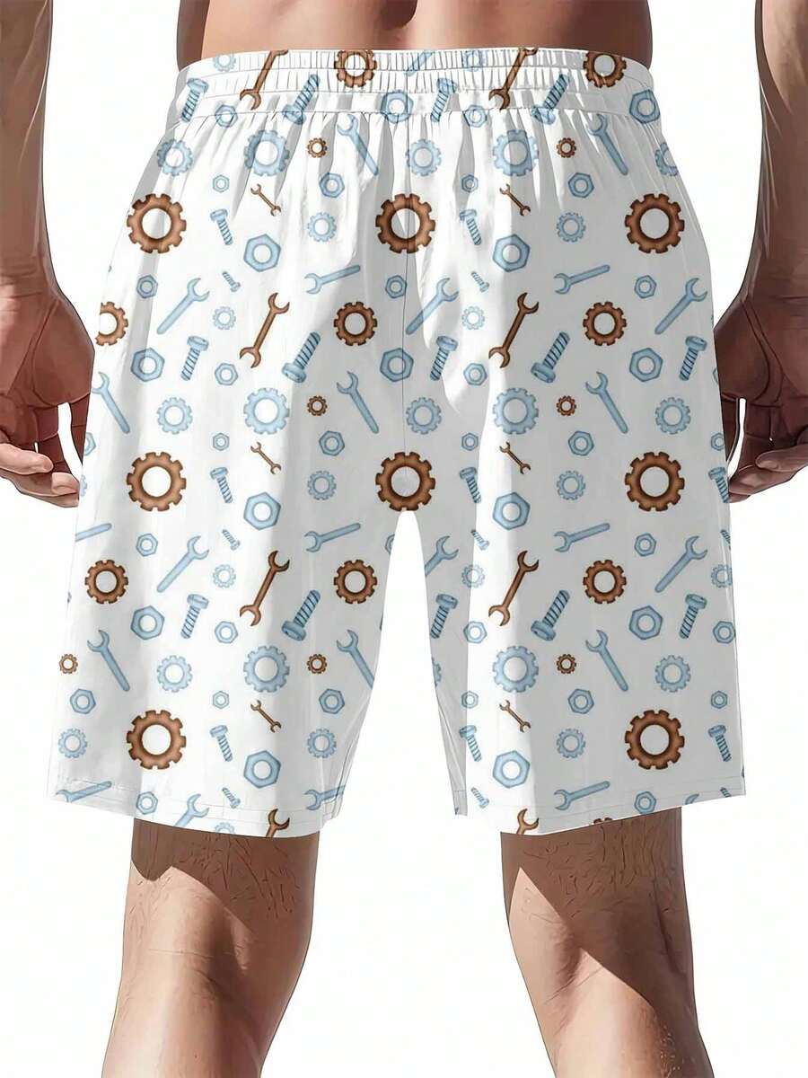 Mechanical Tools Pattern Swim  - Swim Trunk Quick Dry incelemesi ve fiyatı