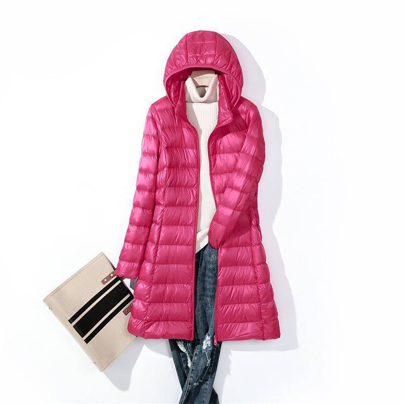 Women Long Puffer Jackets 2024 - Packable Hat Nylon incelemesi ve fiyatı