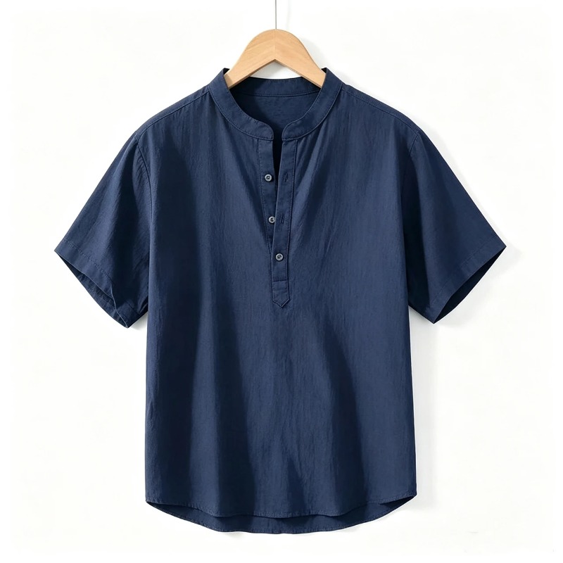 Men Cotton Linen Short-Sleeve  - Linen Shirt Breathable incelemesi ve fiyatı