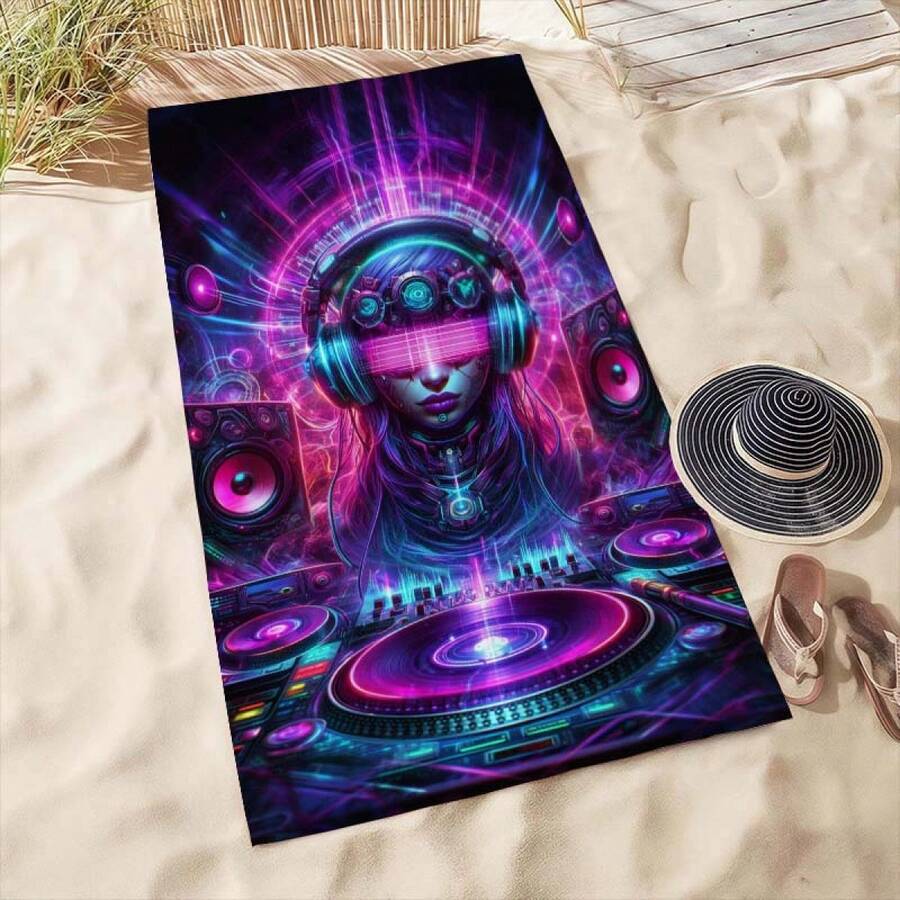 Extra Large Cyberpunk DJ Patte - Beach Towel Large incelemesi ve fiyatı