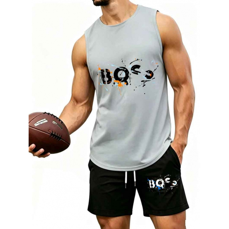 Men's  Graffiti Letter Print 2 - Tank Top Muscle incelemesi ve fiyatı