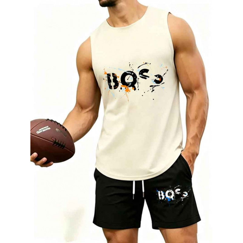 Men's  Graffiti Letter Print 2 - Tank Top Muscle incelemesi ve fiyatı