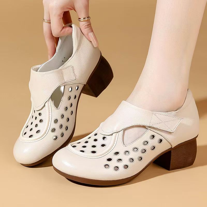 Women's Summer New Leather Hol - Casual Sandal Leather incelemesi ve fiyatı