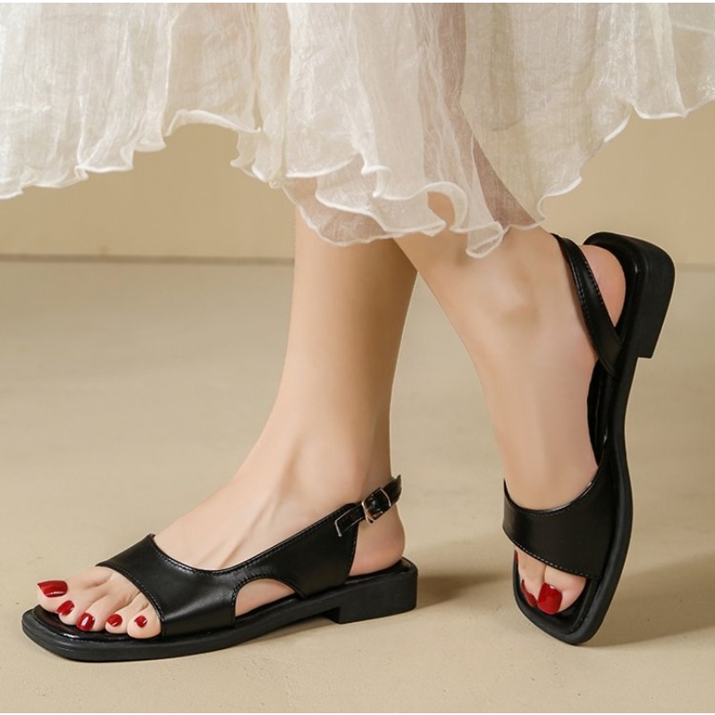 2026 summer retro women's sand - Casual Sandal Leather incelemesi ve fiyatı