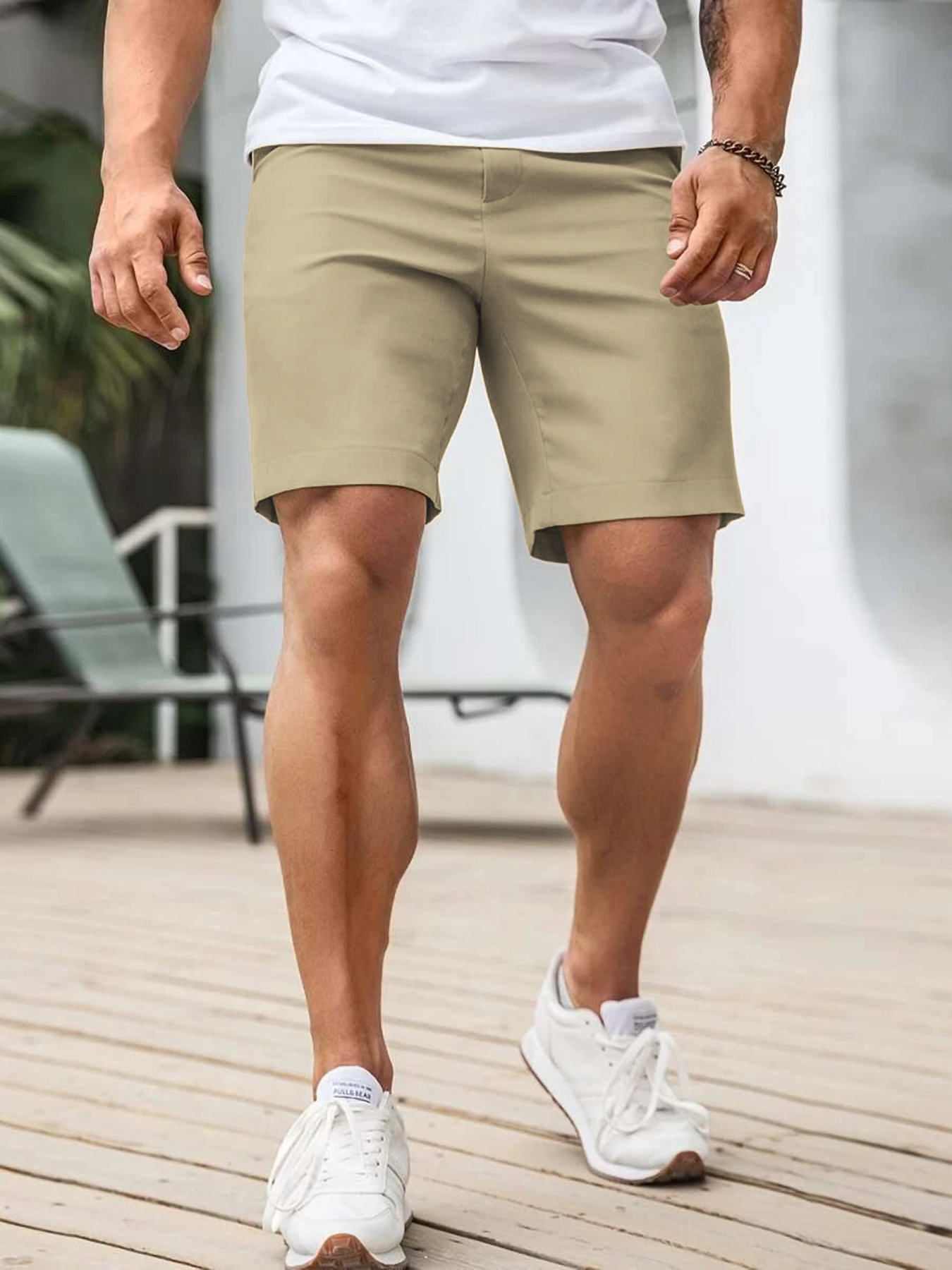 Men's Contrast Trim Chino Shor - Shorts Chino Slim incelemesi ve fiyatı
