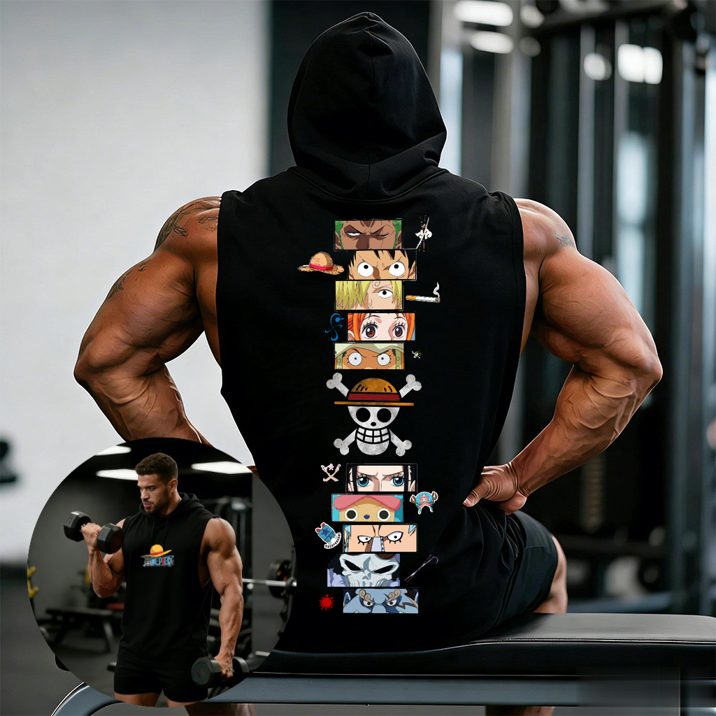 One Piece Anime Hoodie Sleevel - Tank Top Muscle incelemesi ve fiyatı