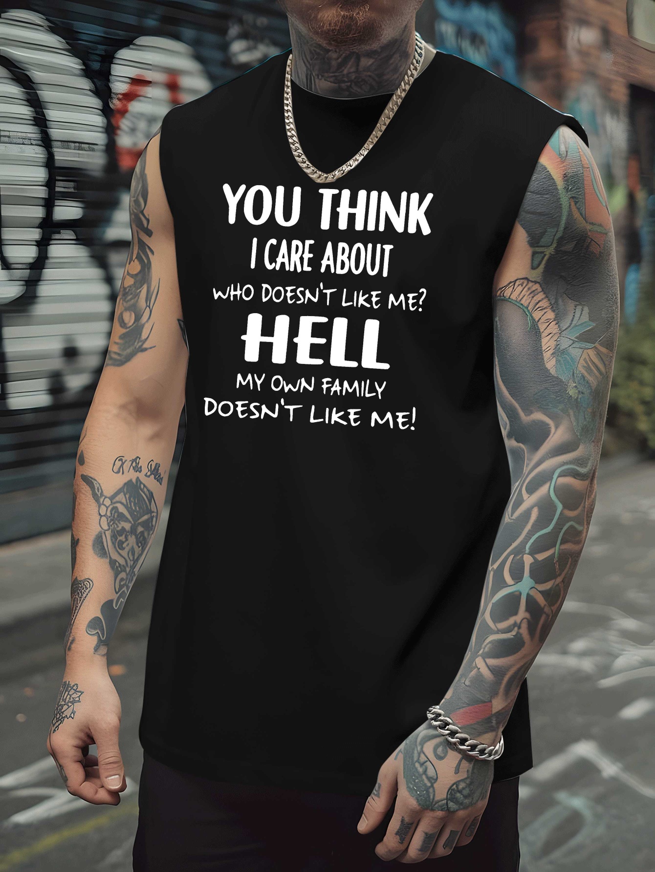 Men's Fun Quotes Sleeveless Mu - Tank Top Muscle incelemesi ve fiyatı