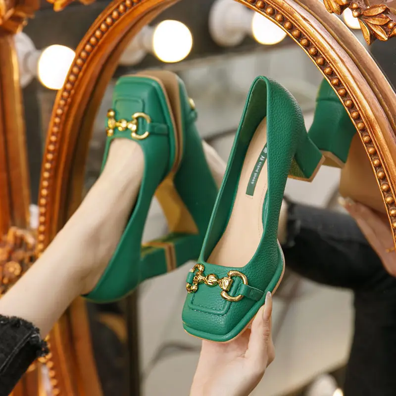 2026 New Retro Square Head Hig - Casual Sandal Leather incelemesi ve fiyatı
