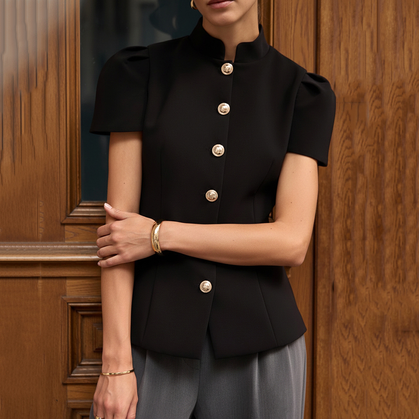 Linad Vintage Black Short Puff - Shirt Camp Collar incelemesi ve fiyatı