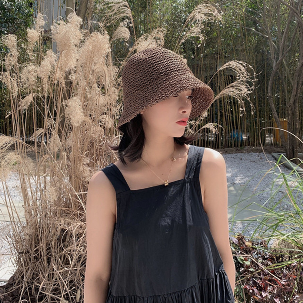 Hot Women's Fashion Summer Cap - Bucket Hat Straw incelemesi ve fiyatı