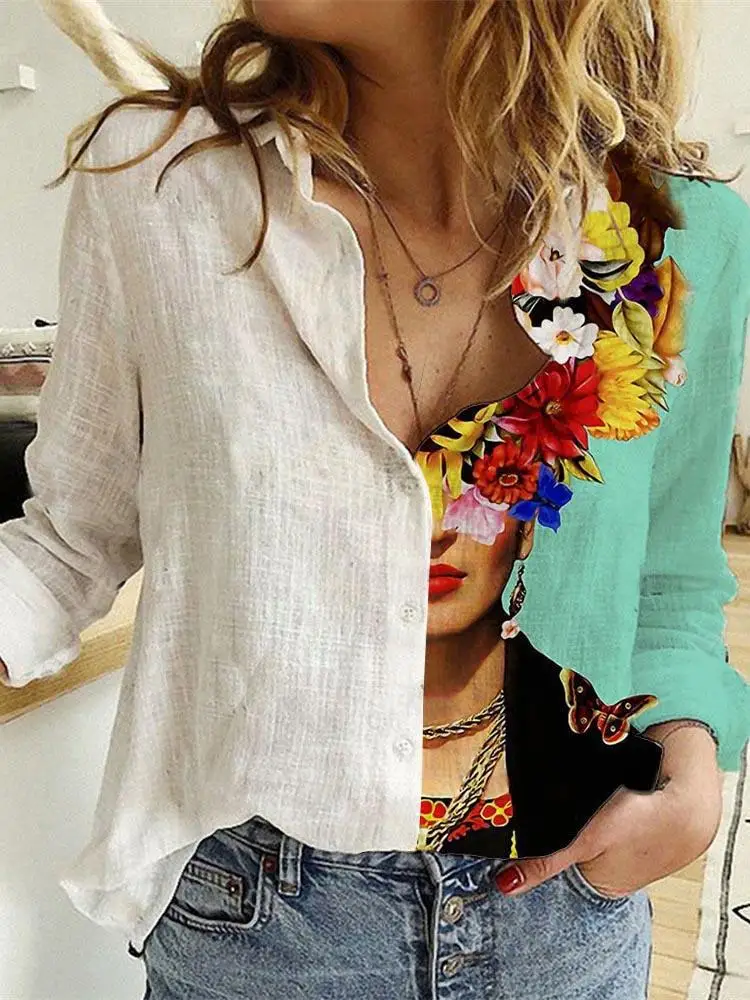 Women Spring And Autumn Long S - Shirt Camp Collar incelemesi ve fiyatı
