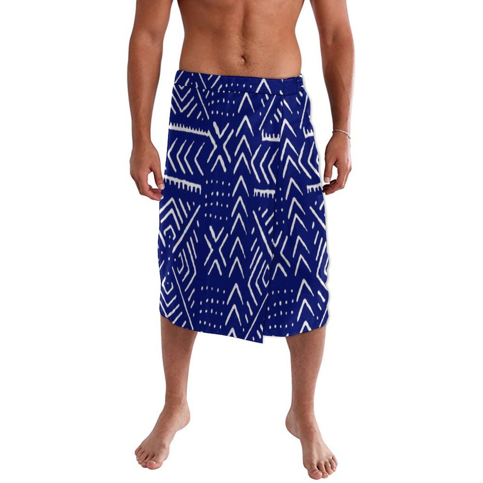 Blue Floral Polynesian Beach W - Sarong Men Wrap incelemesi ve fiyatı