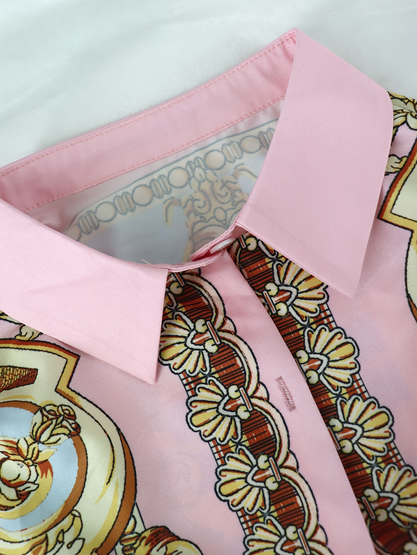 Women 2 Piece Set Ornate Print - Shirt Camp Collar incelemesi ve fiyatı